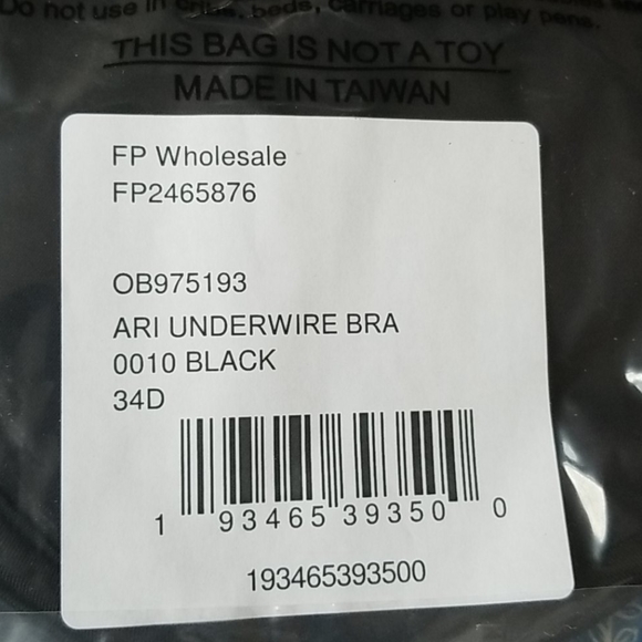 NWT Free People Ari Underwire Bra-color Black multiple sizes - Picture 8 of 13